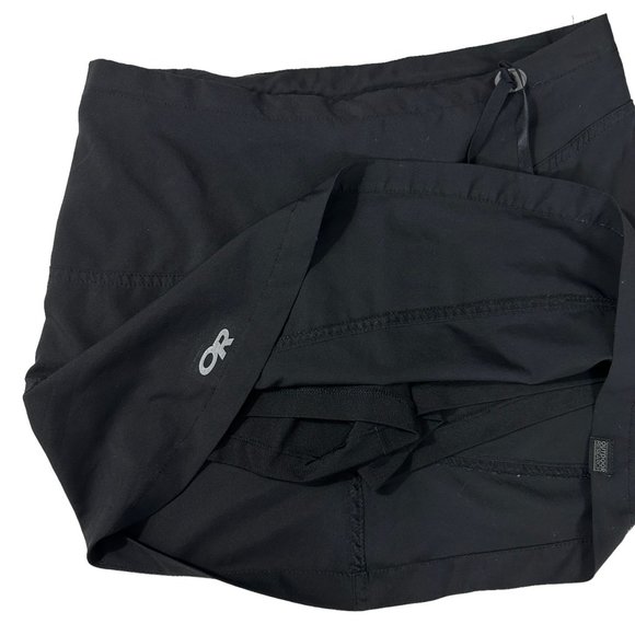 Ourdoor Research 4 Black A-Line Mid Rise Drawstring Zip Pocket Athletic Skort - Picture 2 of 10